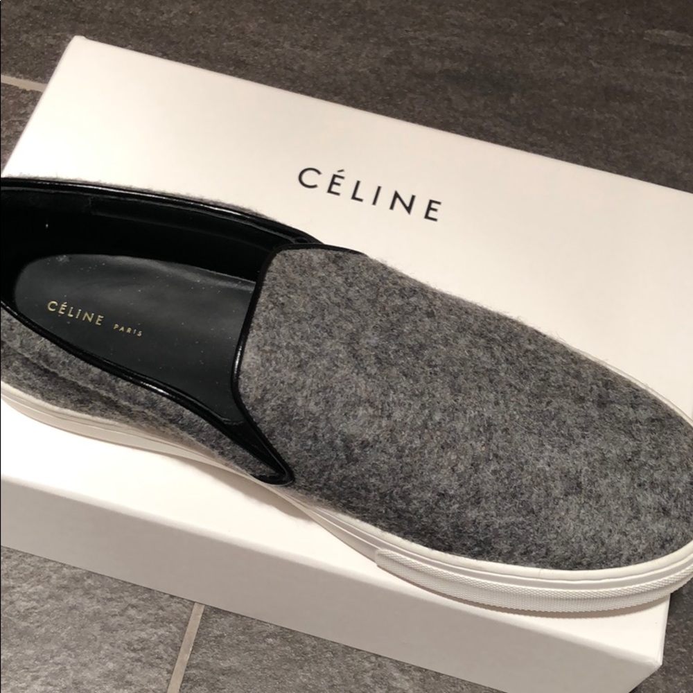 Celine felt slip on shoes